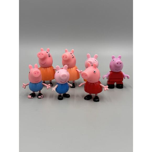 Vintage Peppa Pig Figures Lot Of 7 READ DESCRIPTION - Picture 1 of 9